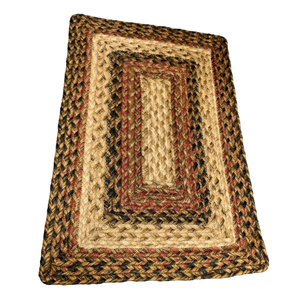 Braided Jute 19" x 13" Rectangle Placemat Natural Fibers for Home